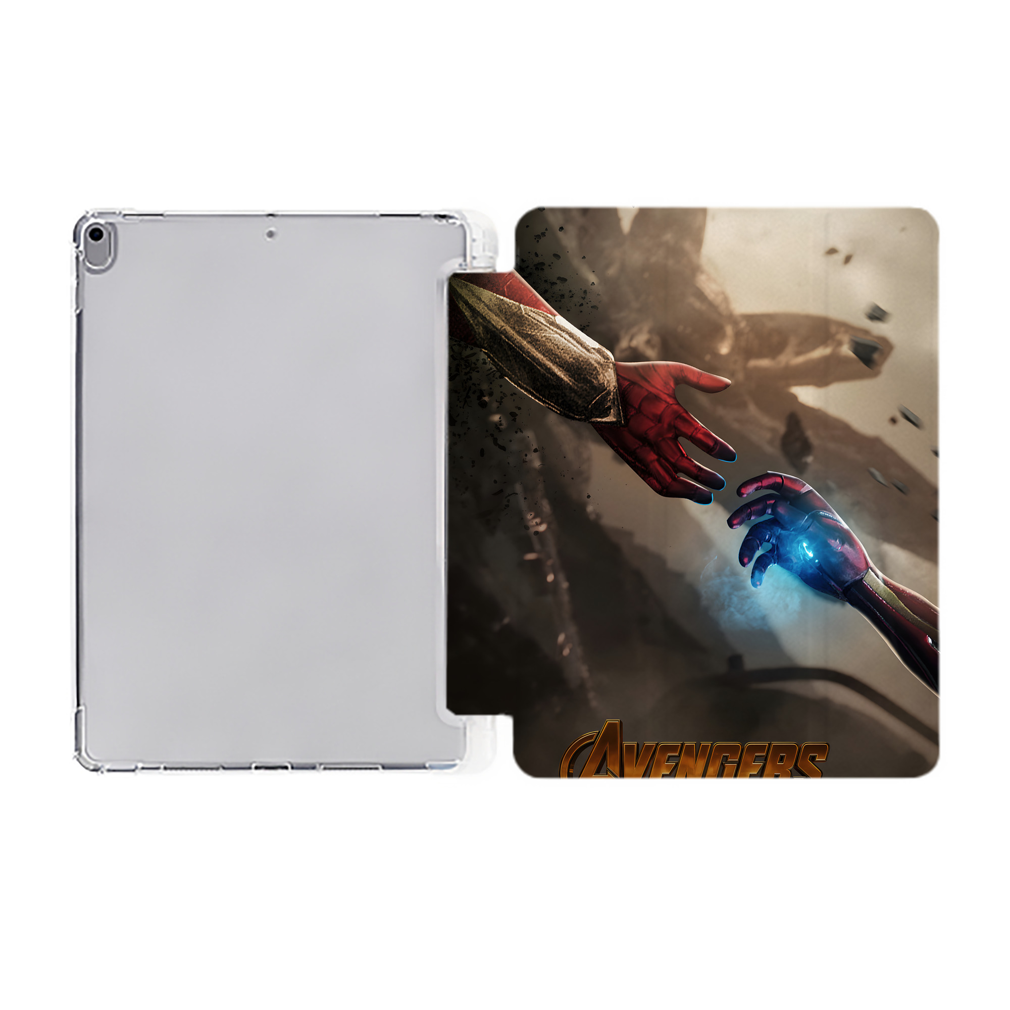 （画像用） アベンジャーズ The Avengers IPad ケース ペン収納付き 三つ折りスタンド PUレザー×シリコン 対応機種9.5/10.5/10.9インチ